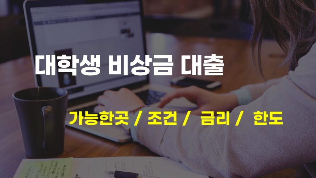 대학생 비상금 대출 가능한 곳과 조건 총정리