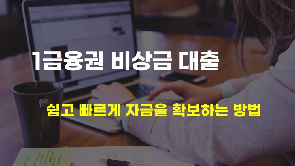 1금융권 비상금 대출 쉽고 빠르게 자금을 확보하는 방법