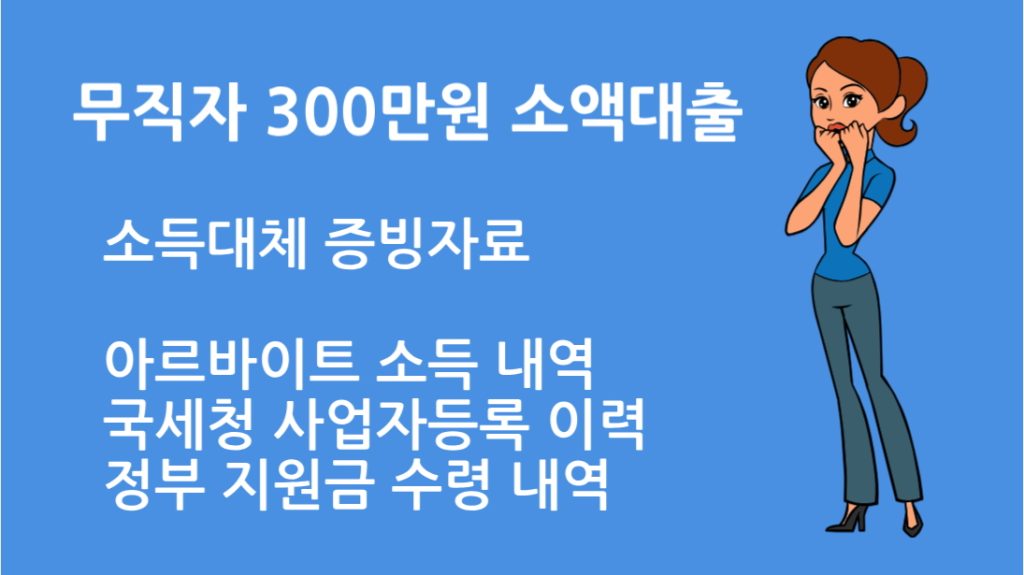 무직자 300만원 소액대출 쉬운곳 과 금융사 및 조건 비교