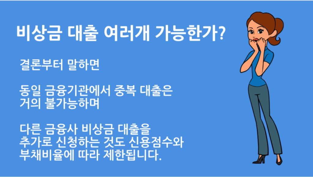 비상금 대출 여러 개 가능한가? 조건 주의사항 현명한 활용법