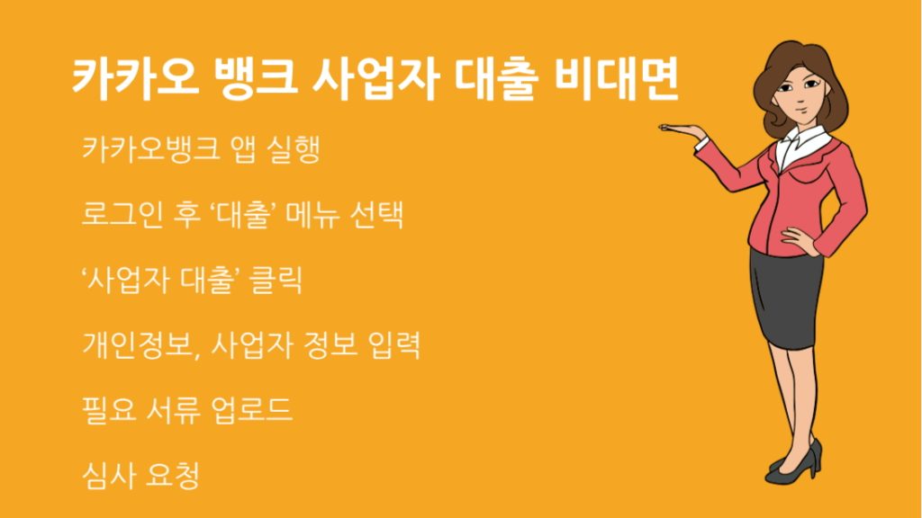 카카오 뱅크 사업자 대출 비대면 신청 방법과 조건 총정리