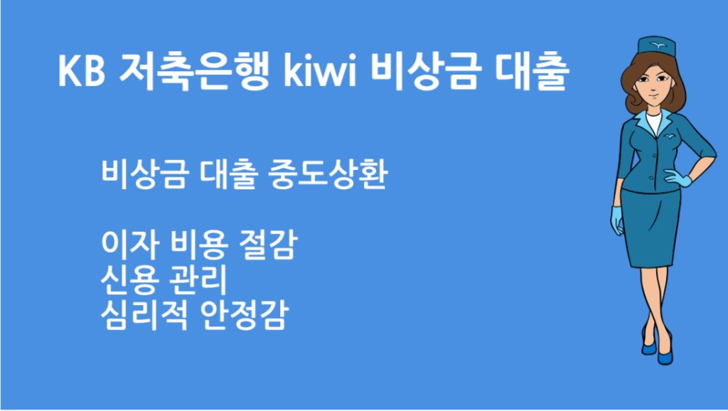 KB 저축은행 Kiwi 비상금 대출 중도상환 완벽 가이드: 수수료 방법 주의사항