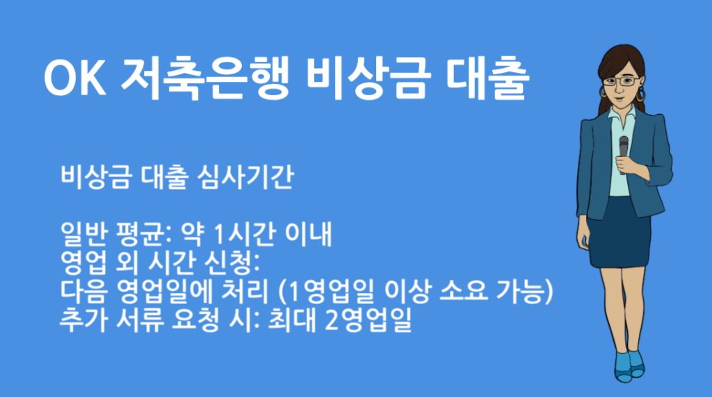 OK 저축은행 비상금 대출 심사기간 총정리 | 신청부터 승인까지