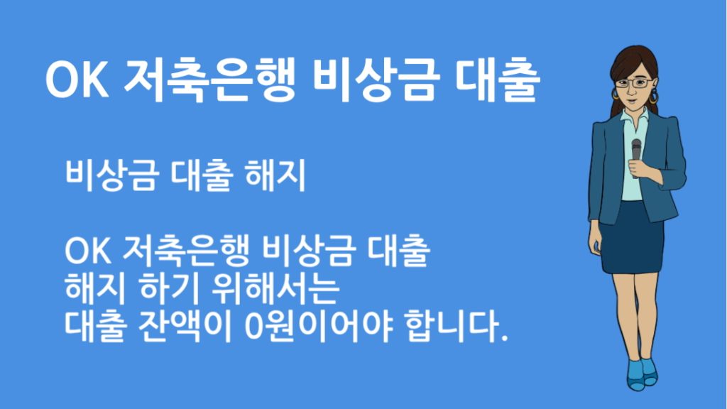 OK 저축은행 비상금 대출 해지 중도상환 수수료와 절차 안내