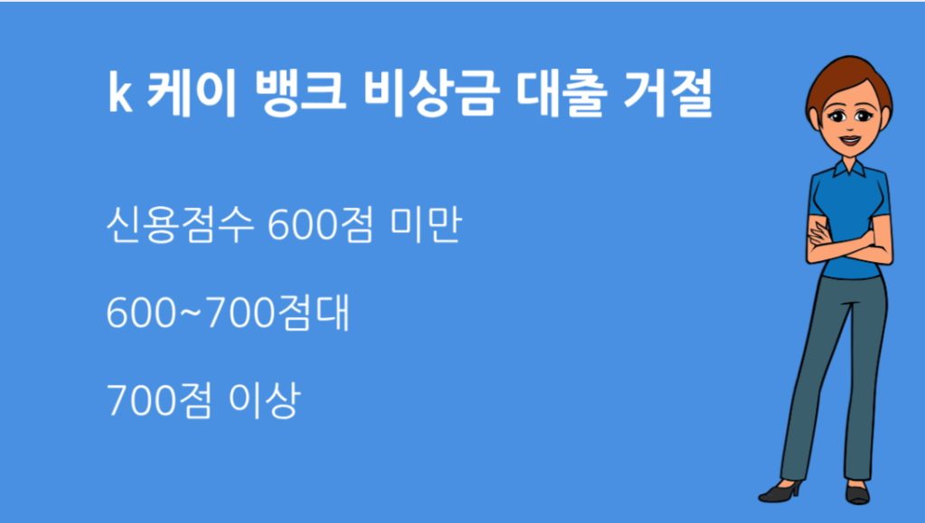 k 케이 뱅크 비상금 대출 거절 사유 5가지 승인 받는 꿀팁 공개