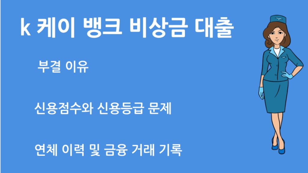 k 케이 뱅크 비상금 대출 부결 이유와 해결 방법 총정리