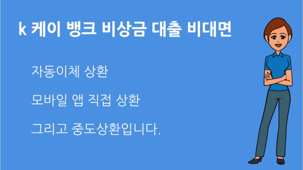 k 케이 뱅크 비상금 대출 비대면 신청 방법 및 조건 총정리