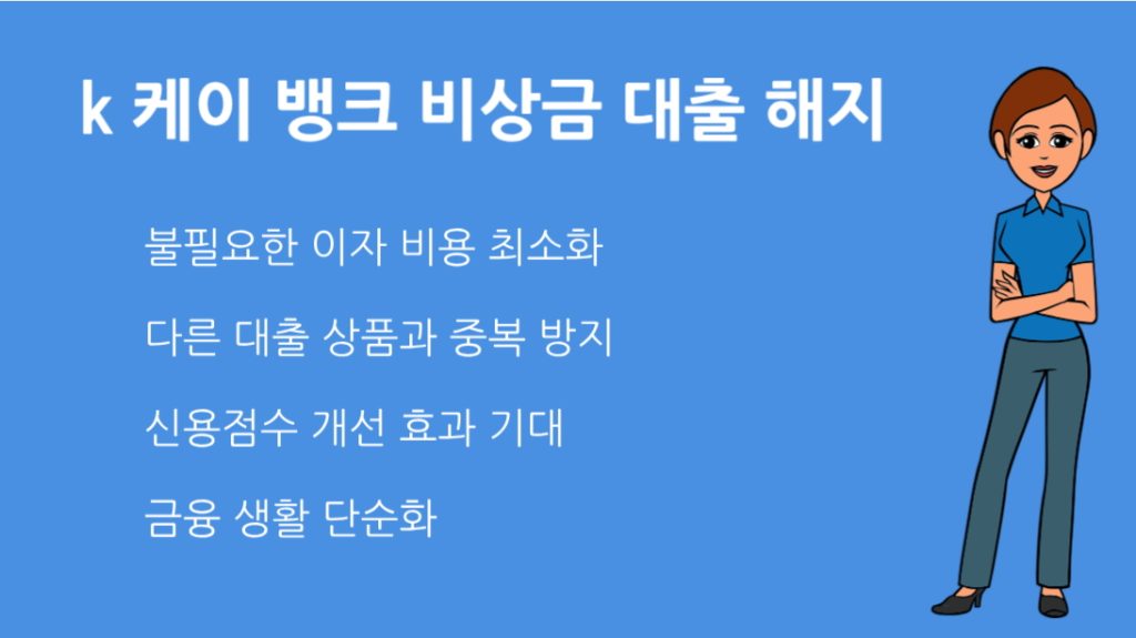 k 케이 뱅크 비상금 대출 해지 방법부터 주의사항까지 완벽 가이드