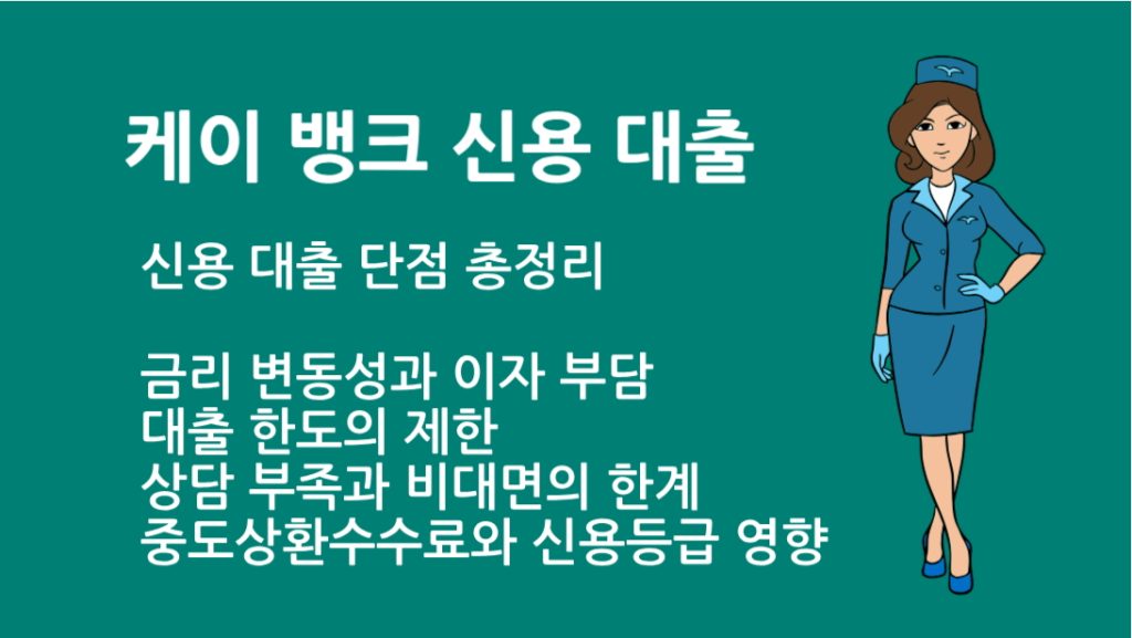 케이 뱅크 신용 대출 단점 총정리: 금리, 한도, 주의할 점